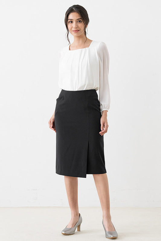 All-Season Material: Smart Stretch Wrap Skirt