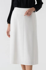 【ダブルジャージー】ミモレ丈Aラインスカート