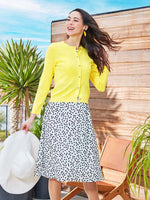 【ストレッチシフォン】 ホワイトクローバー シフォンフレアワンピース