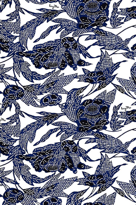 Indigo Bingata Gather Dress