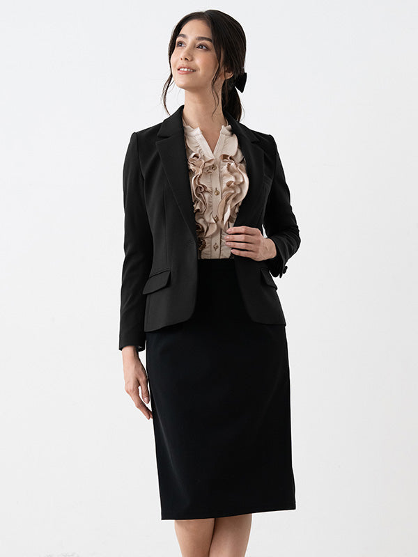 Black Stretch Blazer Jacket