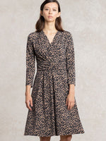 Caramel Geo Marilyn Dress