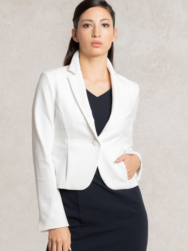 White Short Tailored Jacket