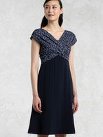 Navy Dot x Navy Shoulder Venus Dress