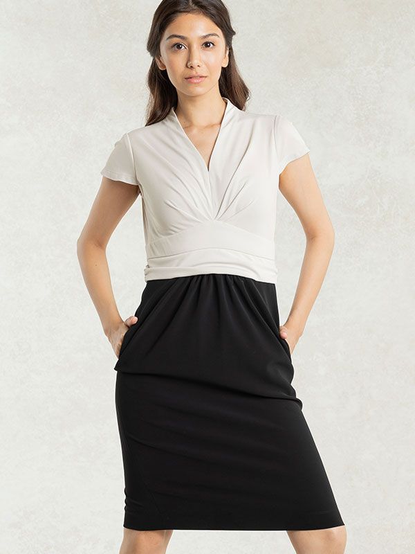 Ice Gray x Black Docking Shell Dress