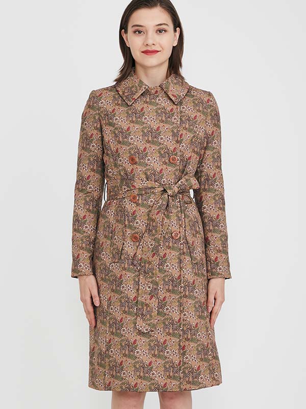 キャメルキリン 中綿トレンチコート