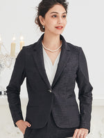【Set-up】Black Jacquard Tailored Jacket