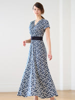 Navy Playing Card Geo Long Marilyn Dress