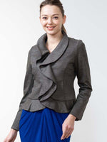 Medium Gray Ruffle Jacket