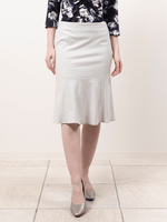 Greige Jacquard Midi Mermaid Skirt
