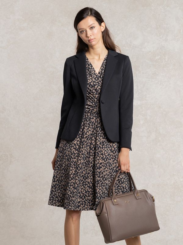 Caramel Geo Marilyn Dress