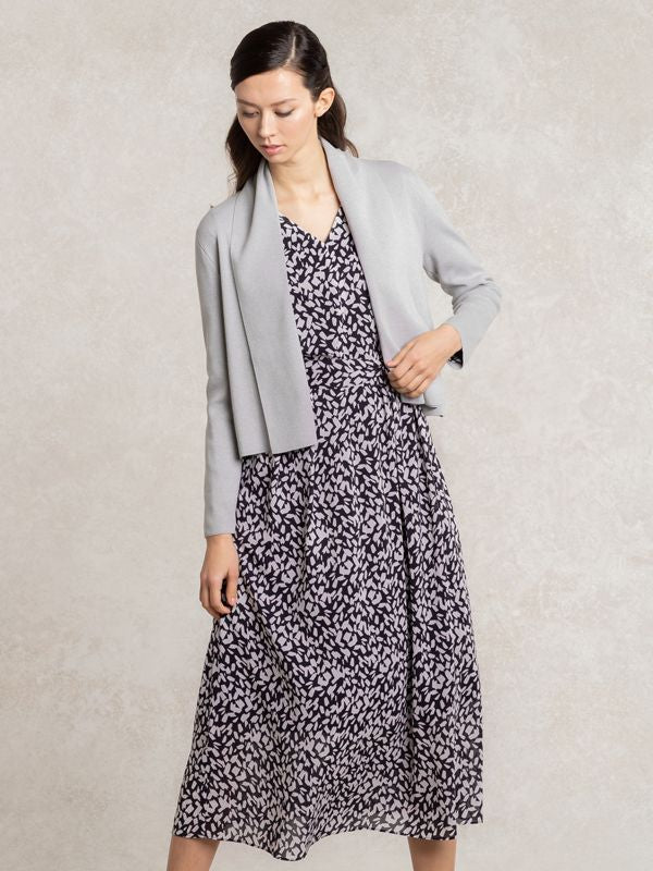 【ストレッチシフォン】 ホワイトジオ シフォンロングワンピース
