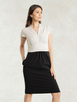 Ice Gray x Black Docking Shell Dress