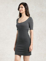 Charcoal Gray Half-sleeve Warm Underdress
