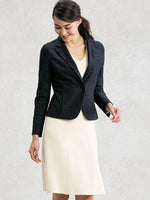 【Set-up】Navy Jacquard Tailored Jacket