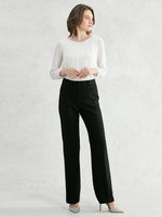 Starry Black Straight Pants