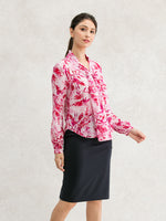 Pink Aroma Bowtie Blouse