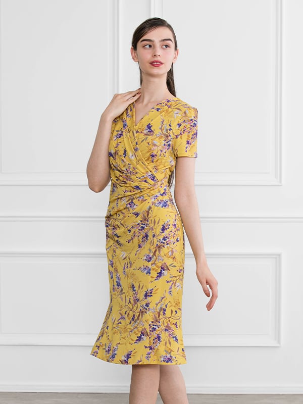 Gold Harvest Gather Dress