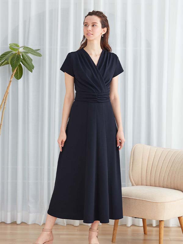 Long Length:Navy Long Marilyn Dress