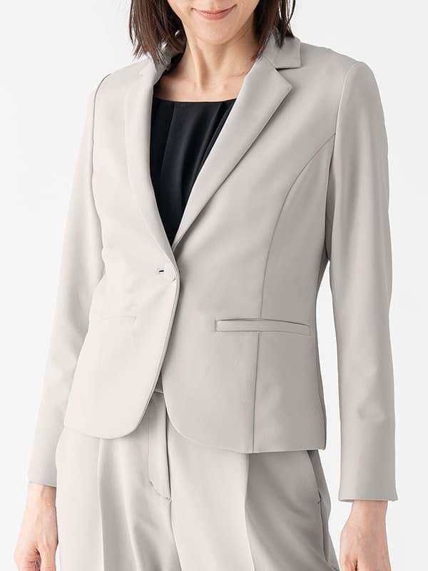 Smart Stretch Greige Tailored Jacket