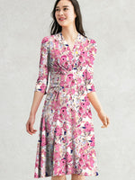 Pink Comet Midi Cache-coeur Dress