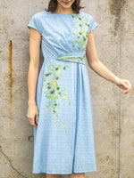 【再入荷決定・ストレッチシフォン】空の花 Aライン女優ワンピース