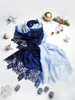 Powder Blue Lace Gradation Scarf