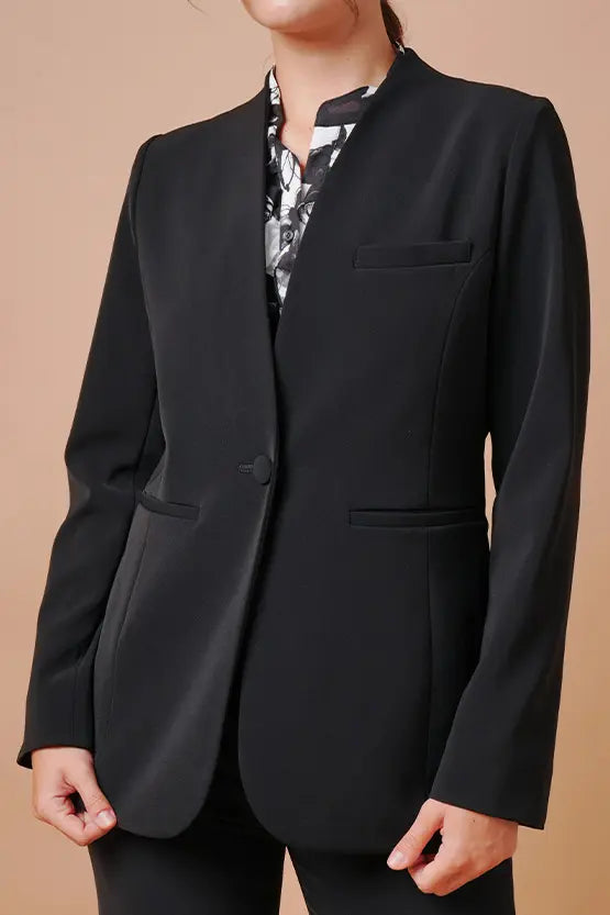 Smart Stretch Long Collarless Jacket