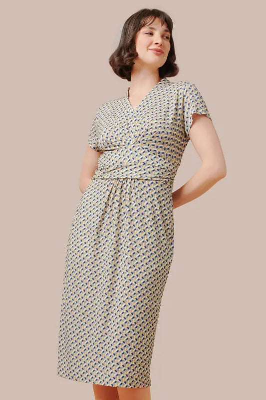 【ストレッチジャージー】シェルワンピース