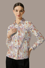 Stretch Georgette:Womanhood Front Fly Shirt