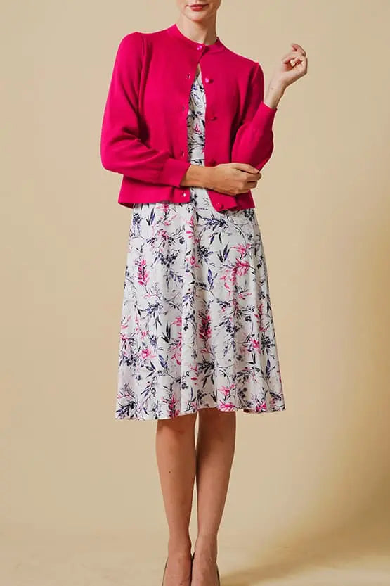 Pink lavender cache-coeur dress (with antistatic petticoat)
