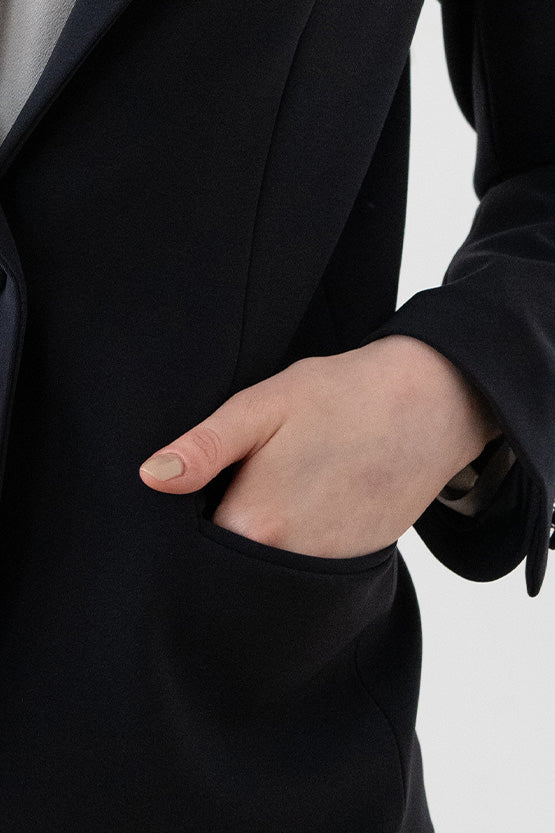 Smart Stretch Dark Navy 3-Pocket Tailored Jacket