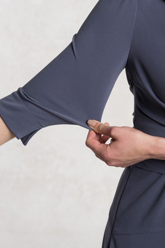 Blue-grey Cache-coeur Dress