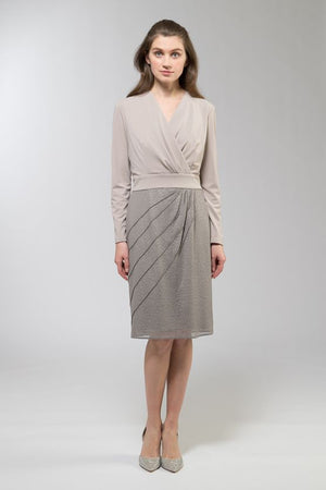 スモーキーピンク ドレープワンピース– kay me