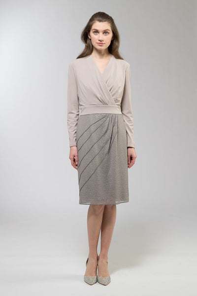 スモーキーピンク ドレープワンピース– kay me