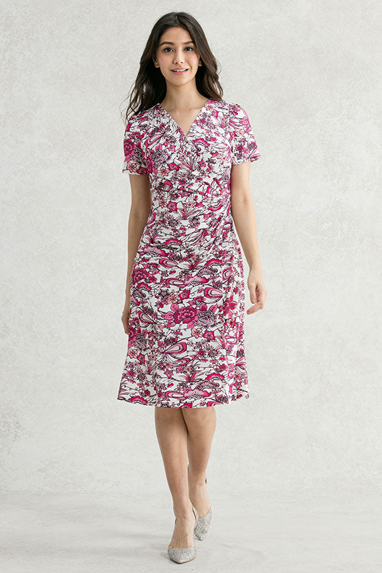 Peony Ryukyu-bingata Gather dress