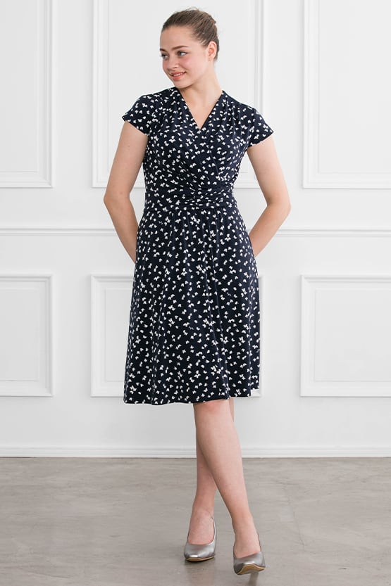 Navy Butterfly Marilyn Dress