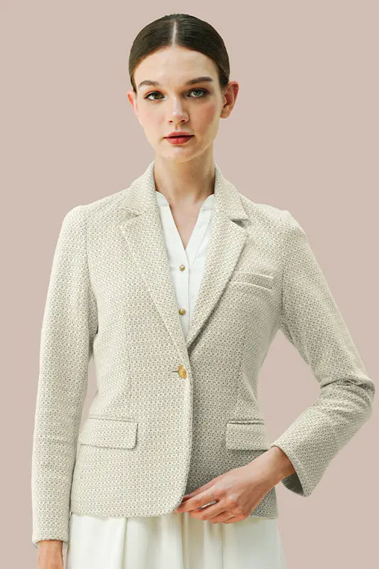 Lame Jacquard:  Tailored Jacket