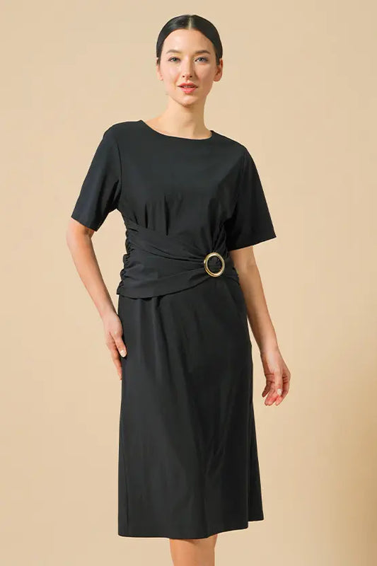 Strong Twist Stretch: T-Shirt Dress