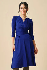 [Fleece lining] Cache-coeur dress (with antistatic petticoat) 