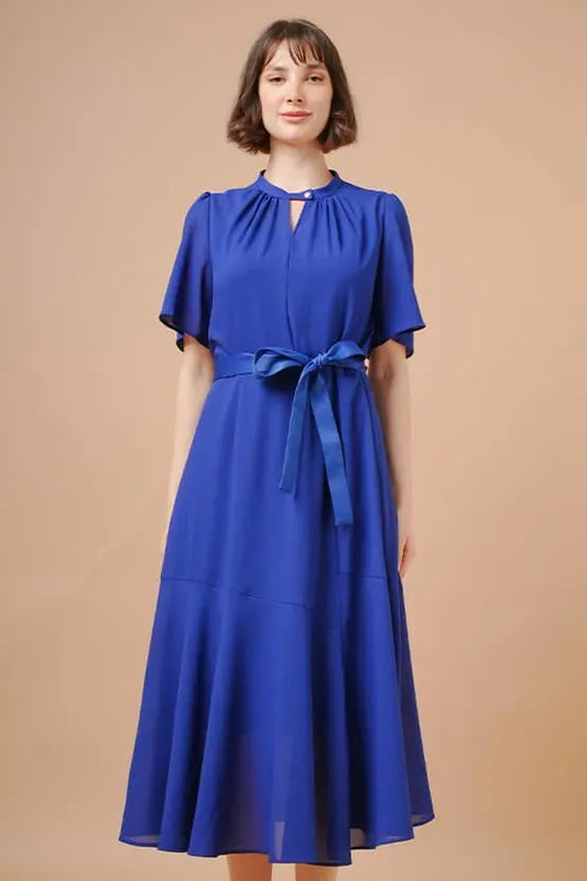 【ストレッチシフォン】ロングマーメイドワンピース