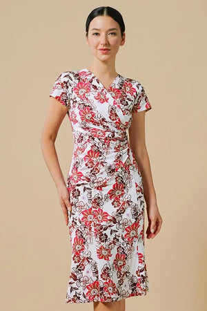 ケイミー ノースリーブ ツイスト ストレッチワンピース 総柄 9 楽天 ケイミー ノースリーブ ツイスト ストレッチワンピース 総柄 9 楽天