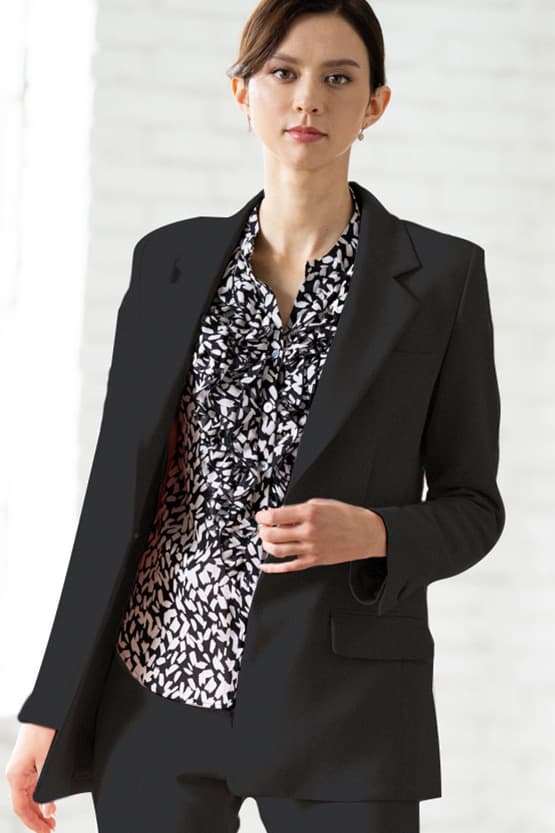 Smart Stretch Black Long Sculpted Jacket