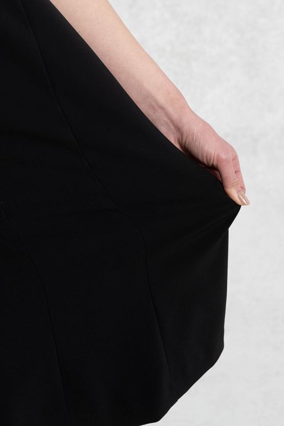 Greige x Black Shoulder Venus Dress