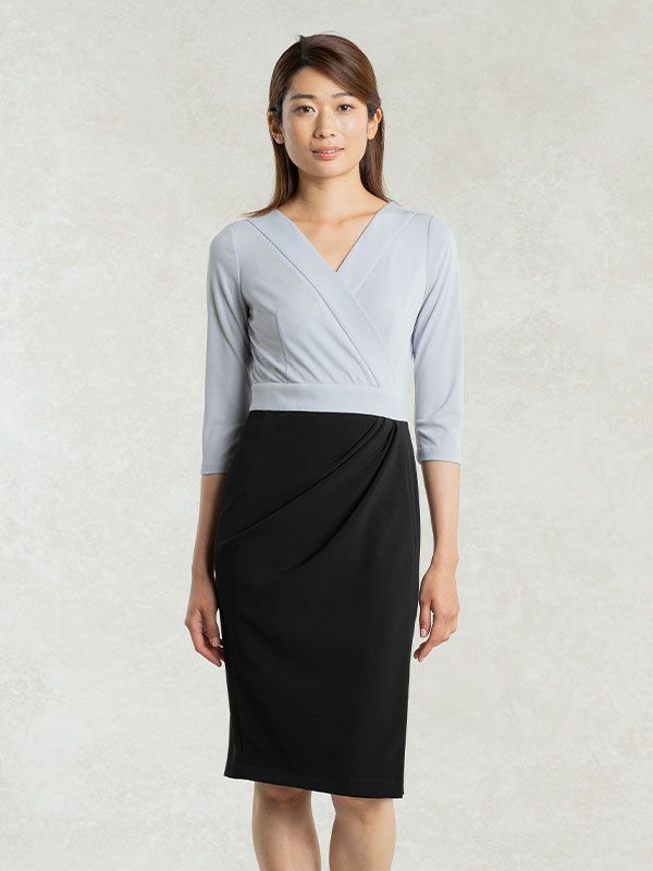 Lilac x Black Asymmetry Dress