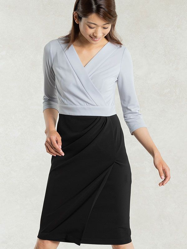 Lilac x Black Asymmetry Dress