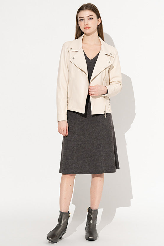 kayme ほわほわフラッツ ブラックヴィーガンレザー ほわほわフラットブーツ– kay me