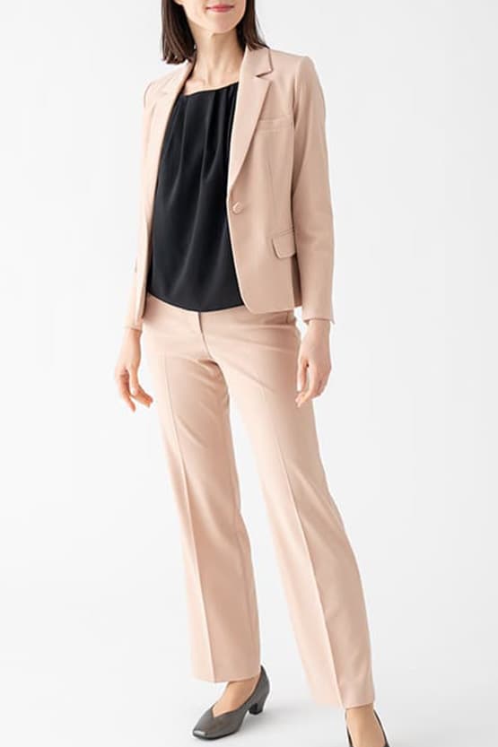Smart Stretch Pink Straight Trousers