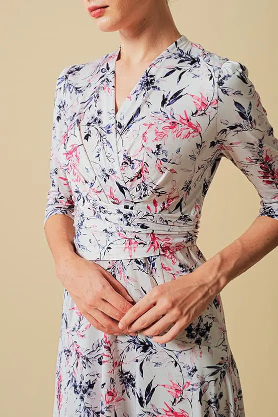 Pink lavender cache-coeur dress (with antistatic petticoat)