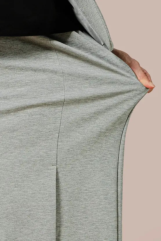 【ダブルジャージー】杢グレー　セットアップスーツ